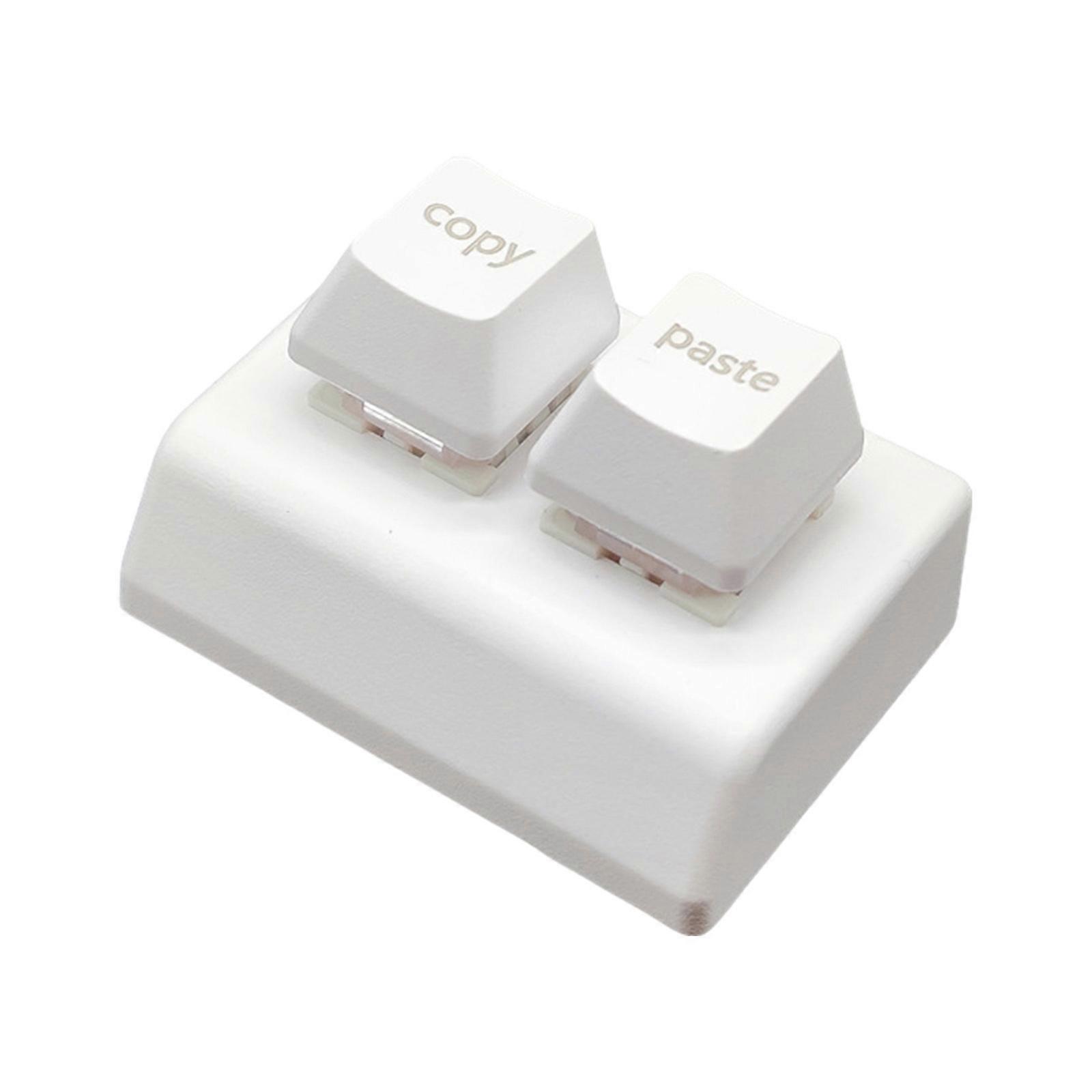 Ergonomic 2 Key Mechanical Keypad For Gamers And Designers,Support Color Backlit, USB Connection Hot Swap  White