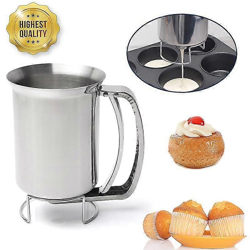 Baking Batter Dispenser & Measuring Cup, Cupcake, Pancake, Cookie & Muffin Cream Separator Tool