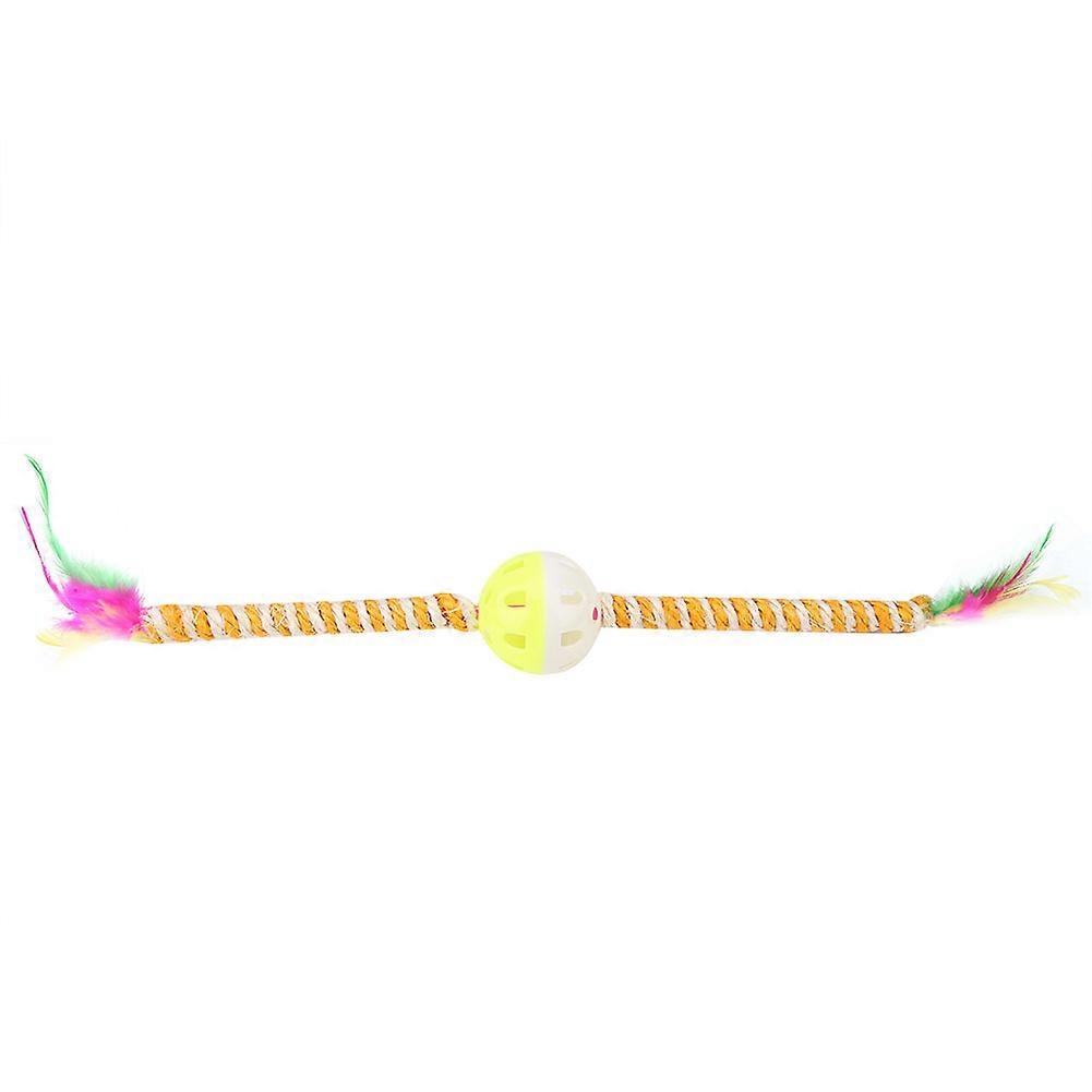 Pet Feather Teaser Wand with Bell Ball Interactive Toy for Cats