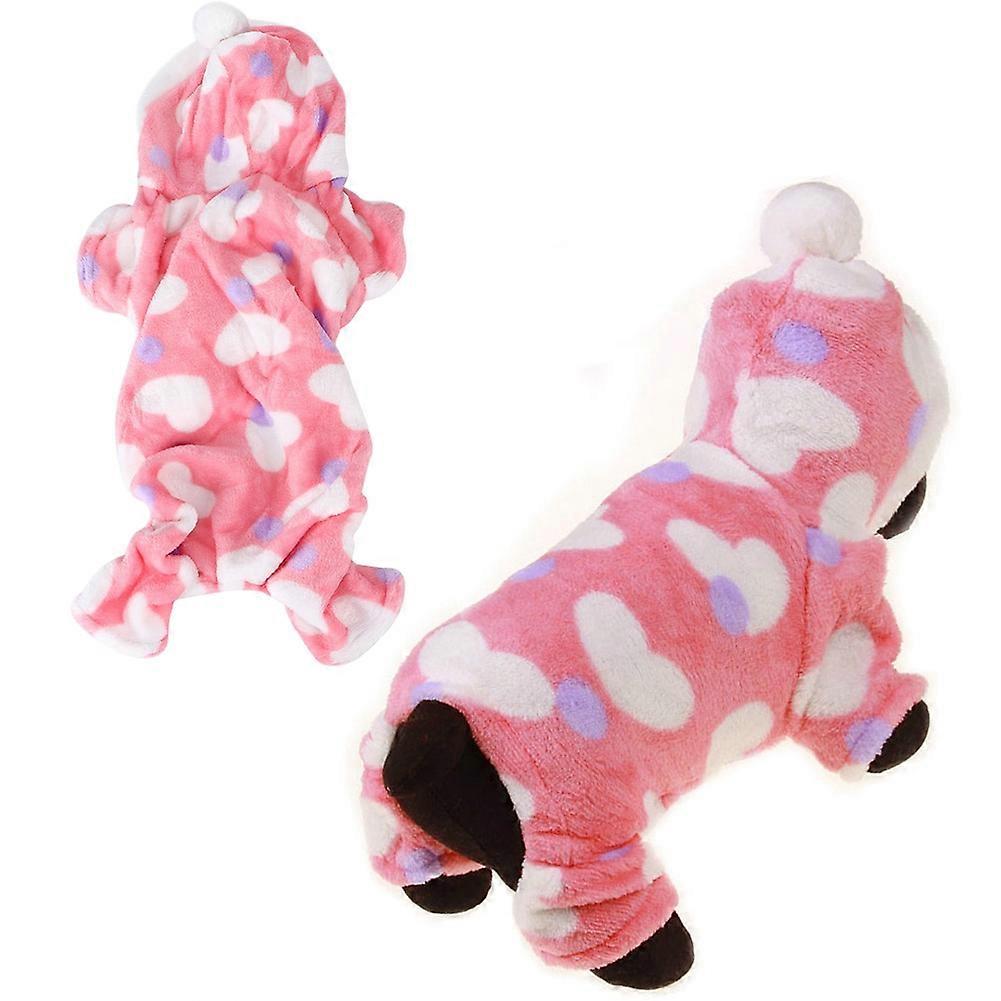 Pet Dog Cat Plush Nightclothes Hooded Design Warm Apparel for Small to Medium Pets, Soft Material in Various Colors