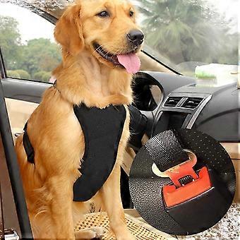 Pet Restraint System For Vehicles, Retractable Dog Car Harness Ensures Safe Journeys, Elastic Buffer Design For Comfort, Small Medium Large, Black
