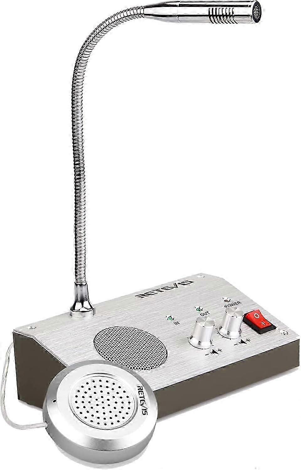 Two Way Window Intercom System, Window Speaker, Office Intercom System, Loudspeakers, Suitable for Hospital, Bank, Store, Office, Ticket Office