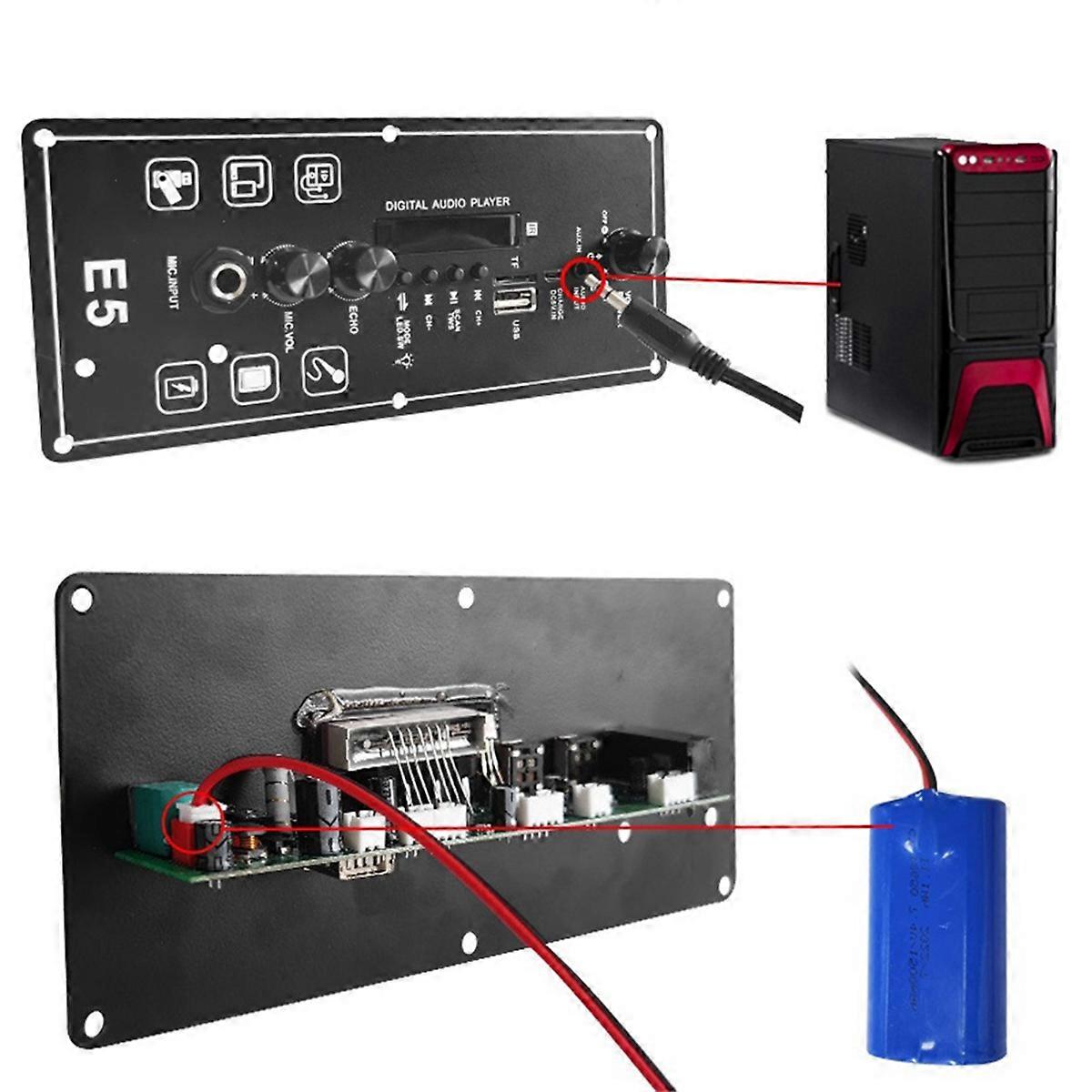 Bluetooth Audio 15W Amplifier Board with FM BT Audio Portable Speaker