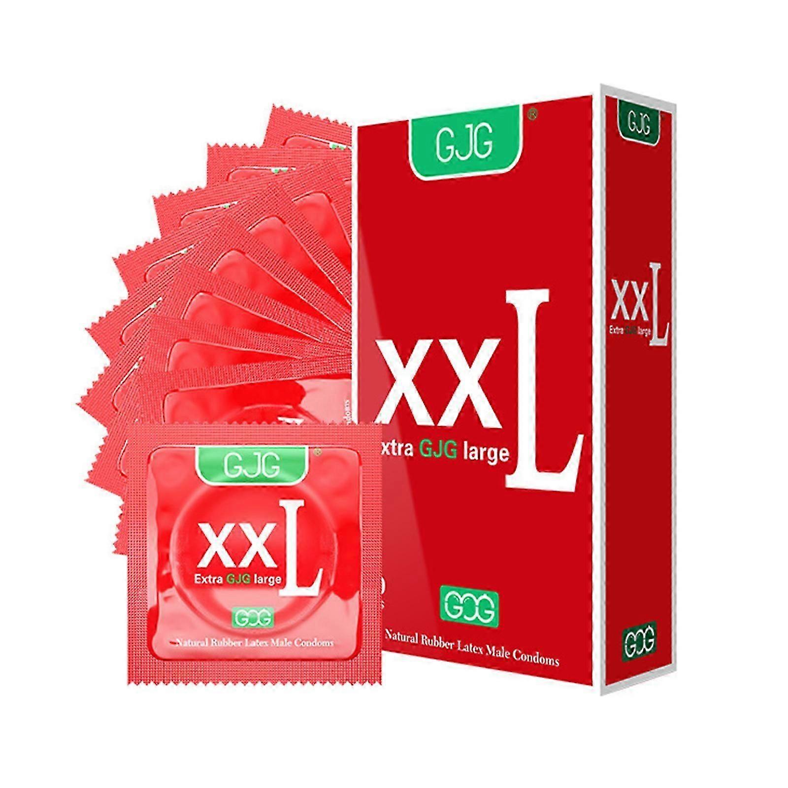 XXL Condoms, Ultra Thin and Lubricated for Safe and Comfortable Sex - 10 Pack