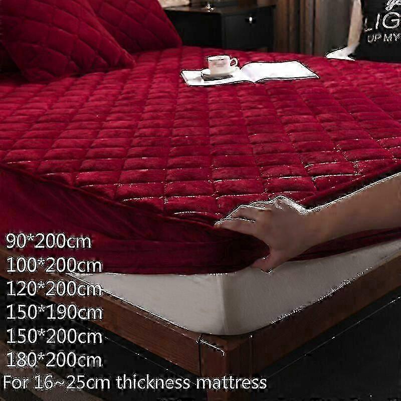 Multi-Size Mattress Protector Cover Coral Velvet Warm Keep Bed Cover F