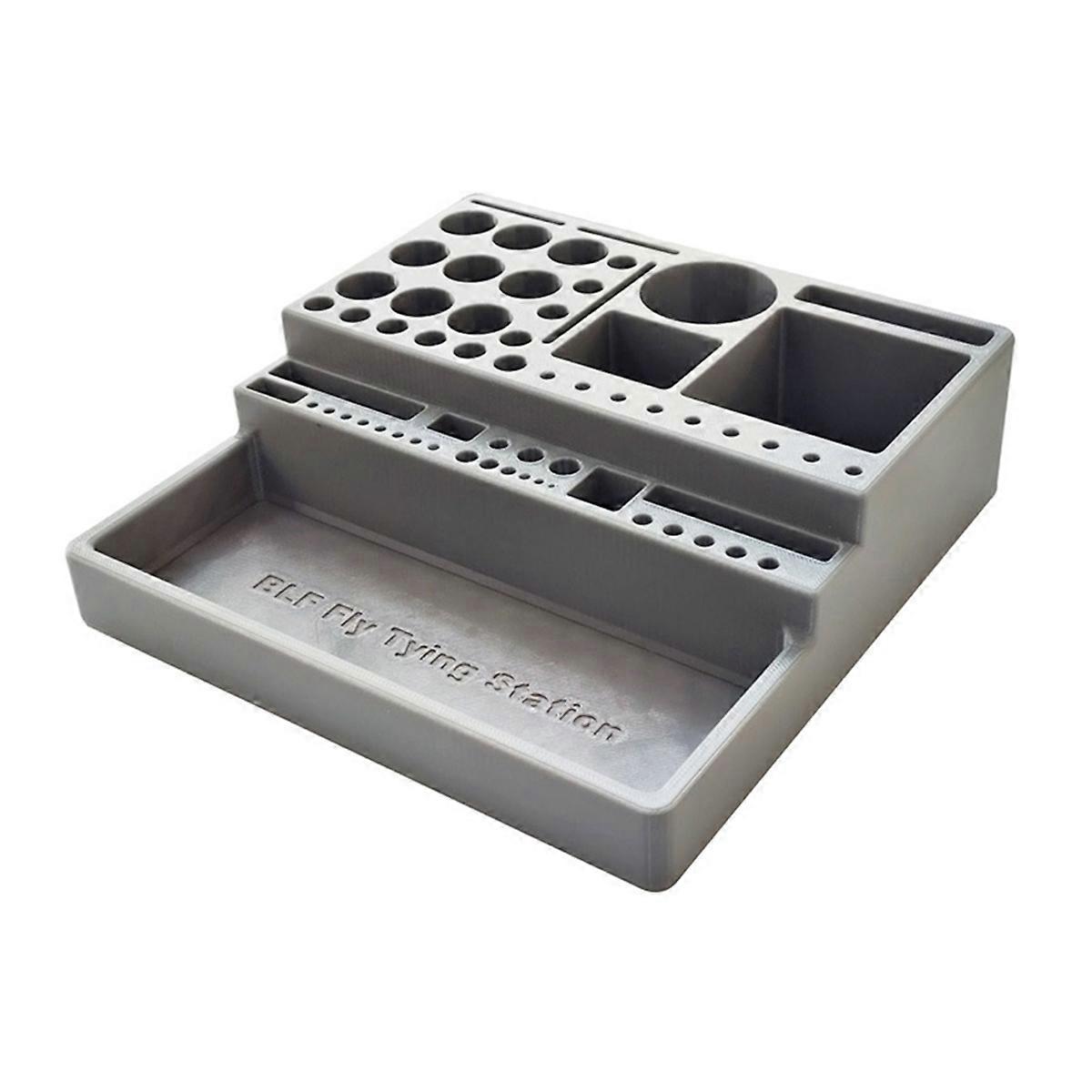 Fly Tying Fishing Kit Organizer Gift Compact Practical Fly Tying Tool Storage Rack for Beginner Fisherman Men Anglers