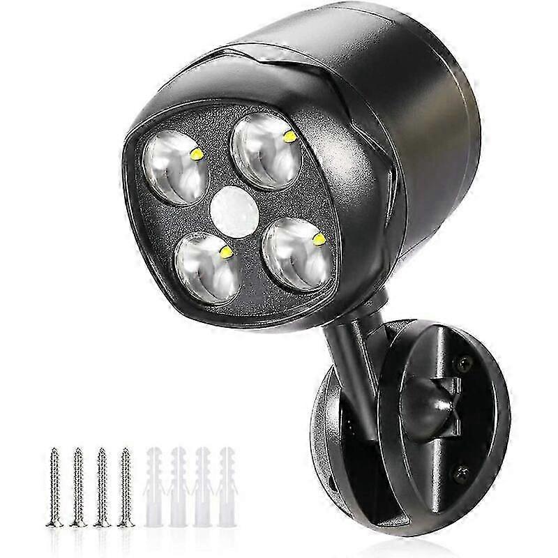 Outdoor lamp with motion detector, IP65 waterproof LED spotlight with 600lm battery, motion detector with flexible battery for garden, path, patio, dr