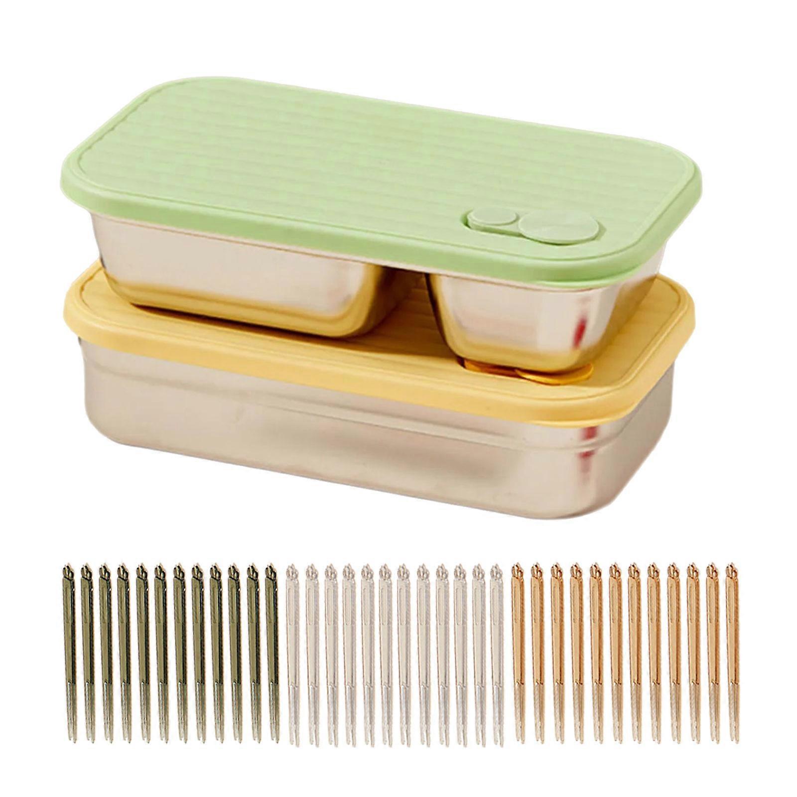 304 Stainless Steel Salad Bentos Box Outdoor Lunchbox for Picnics and Hiking Stackable Lunch Container for Students