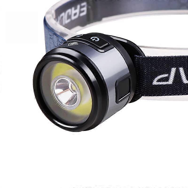 Headlamp Rechargeable Headlight Portable Ultra Light Headlight, Multifunctional Main Light 3 Modes cob 4 Modes for Outdoor Running, Hunting, Hiking, C
