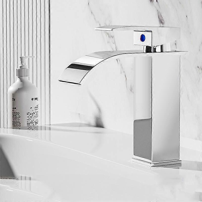 Waterfall Wash Basin Faucet S Low Silver Plating