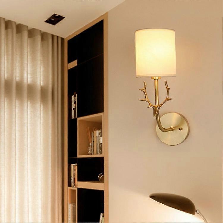 Corridor Aisle Personality Creative Copper Antler Wall Lamp Without Light Source Single Head