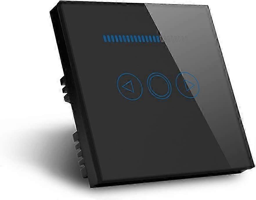 500W LED Touch Dimmer Switch Crystal Panel LED Lamp Switch Black