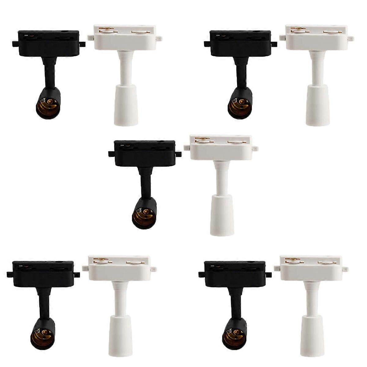 Adjustable Mini Track Light Black and White Single Phase Bulb