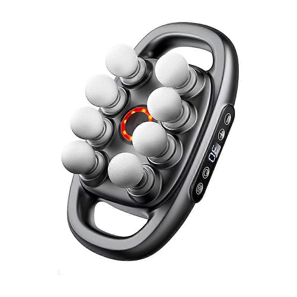 אקדח עיסוי 8 ראשים רטט בתדר גבוה אקדח עיסוי גוף גב ומותניים מעסה צוואר מעסה כתפיים מסג'אדור