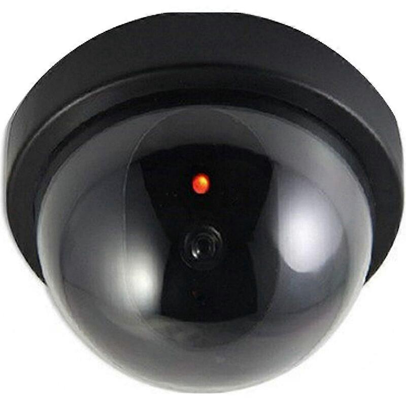 Atrapy kamer, fałszywe kamery kopułkowe CCTV z światłem LED dla sklepów firmowych Dom, Wewnątrz do użytku na zewnątrz (4 sztuki)
