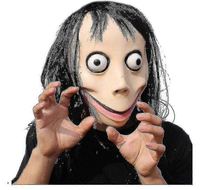 Halloween Ghost Wig Mask Scary Long Hair Ghost Mask