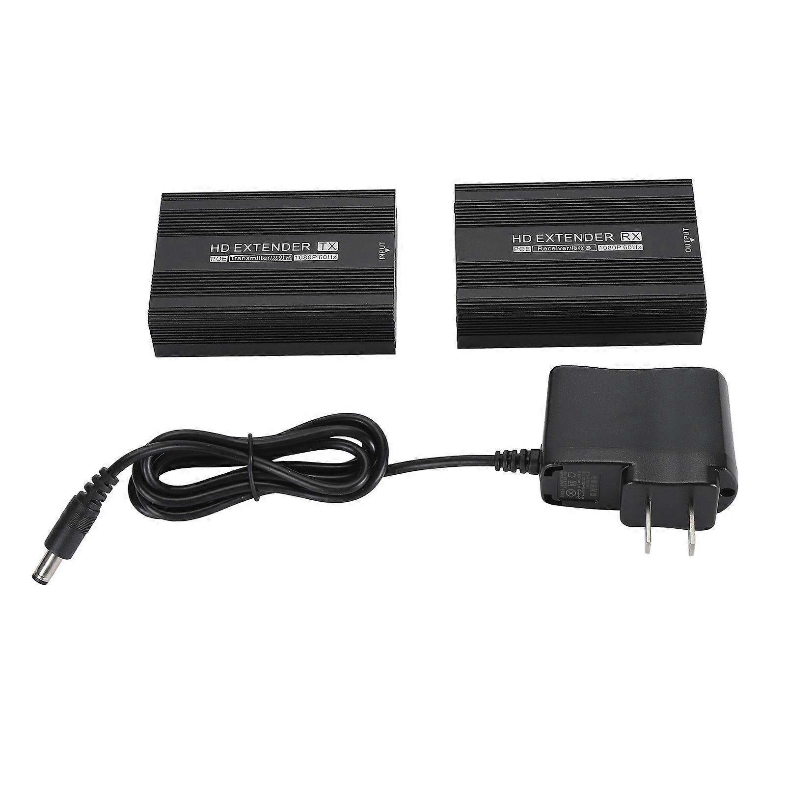 HD Multimedia Interface 1080p POE Function Up To 492ft HD Over Ethernet Extender Transmitter Receiver for Home Theater