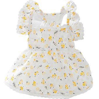 Dog Dress for Small Dog Dog Dress Soft Breathable Puppy Dresses Elegant Princess Lace Floral Pet Dress with Sunflower for Small Dog