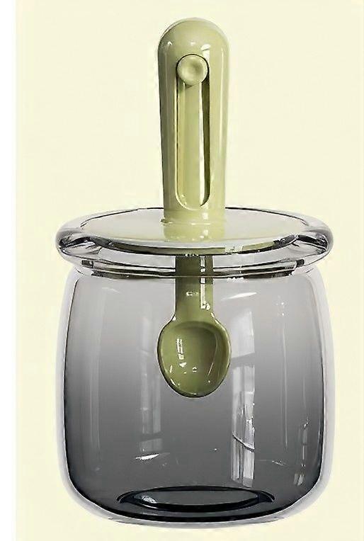 Multifunctional Retractable Spice Jar with Spoon Airtight Seasoning Container for Kitchen Clear Glass Condiment Box with Lid Salt and Sugar Holder