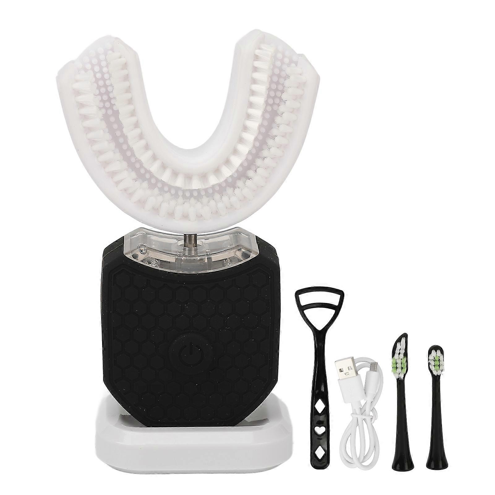 Sonic U Shaped Automatic Cordless Rechargeable IPX7 Waterproof Blue LED Whitening Toothbrushes