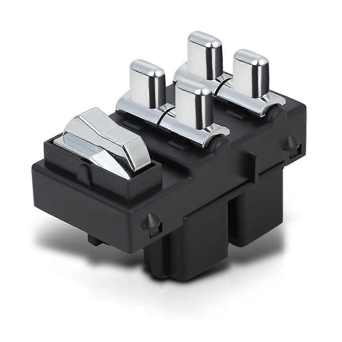 Front Left Driver Side Power Window Switch Control for 1998-2002 Lincoln Town Car 4.6L ABS Thermoplastic Chrome Finish