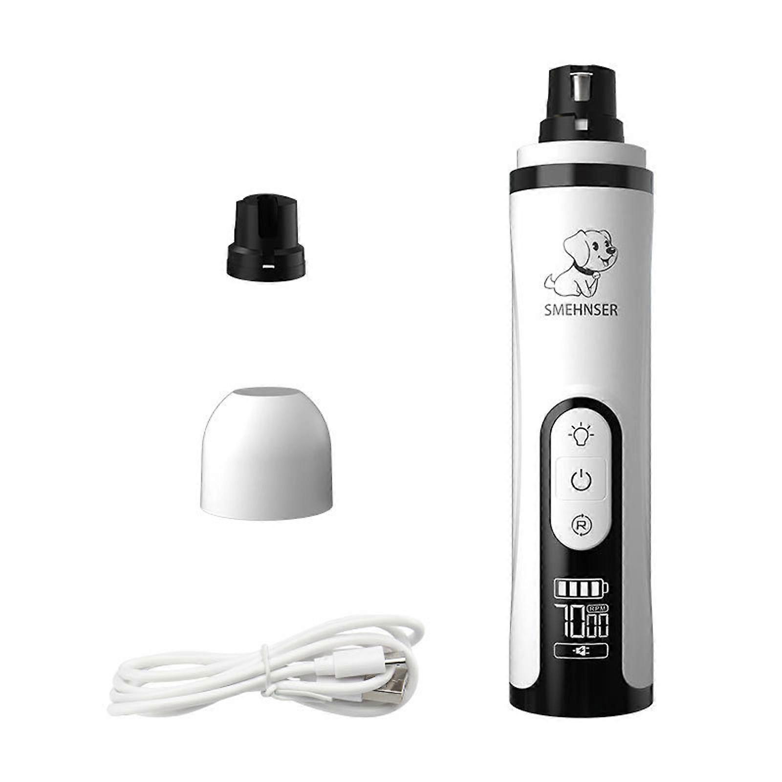 Ferramenta de Limpeza e Moagem de Unhas para Cães de Estimação com Luz LED USB Power Safely Trim para Unhas de Cães Pequenos e Médios