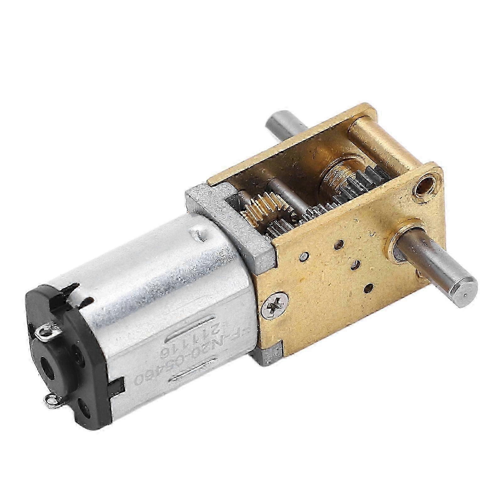 Gear Motor Speed Reduction Dual Output Shaft Worm Brushed Large Torsion for Machine DC12V 200RPM