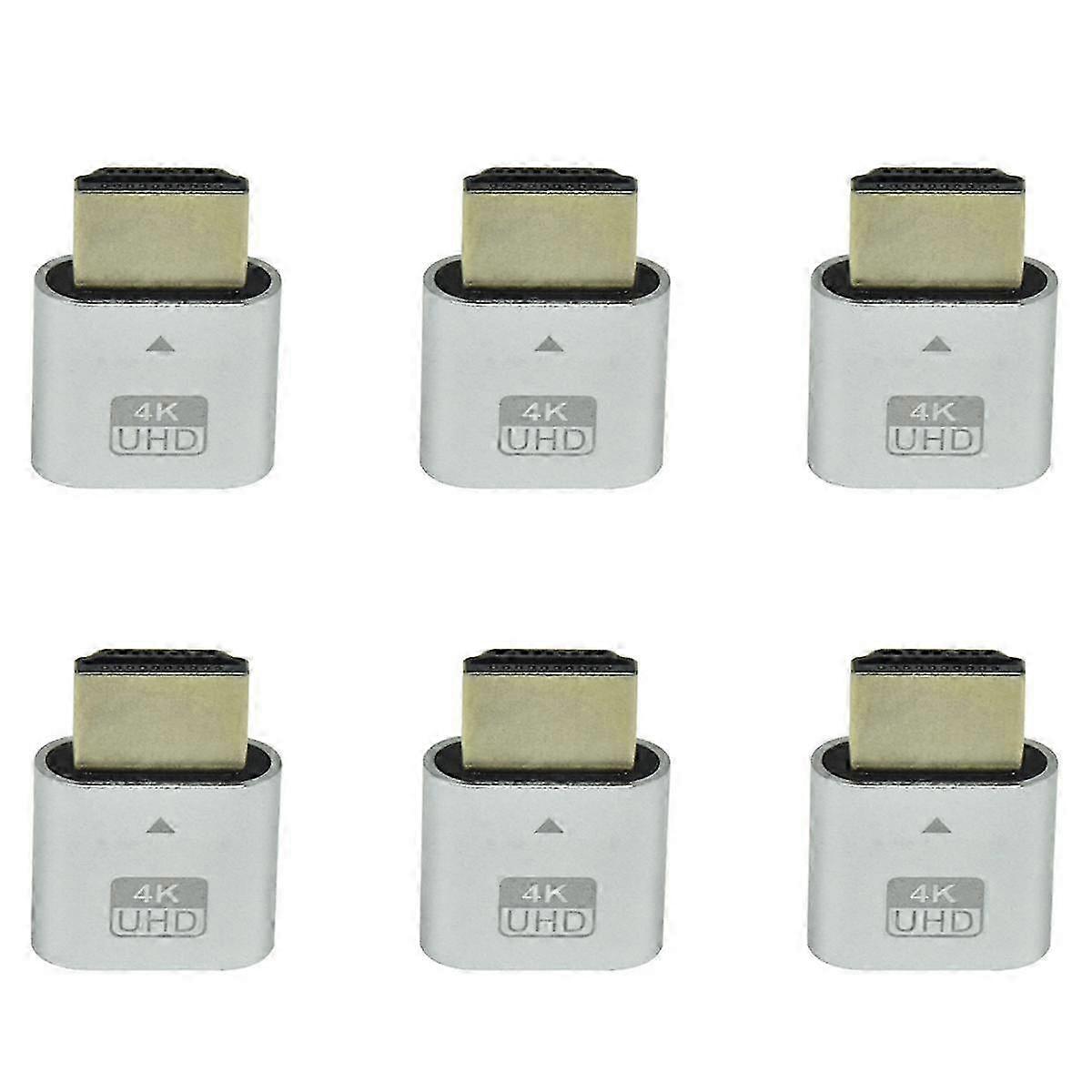 6X -Compatible 4K Dummy Plug with LED Light for Graphics Cards, Desktop/Laptop Vistual Display Adap
