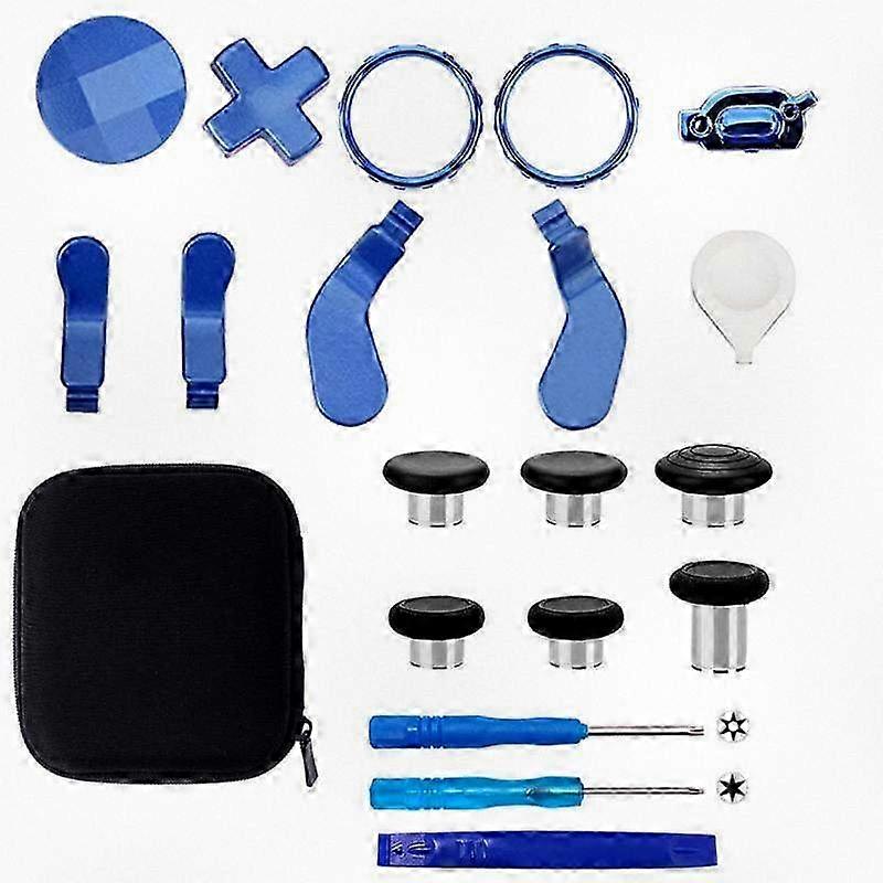 DIY Metal Button Rocker Paddle Set for Elite Controllers - 2nd Generation - Blue Color