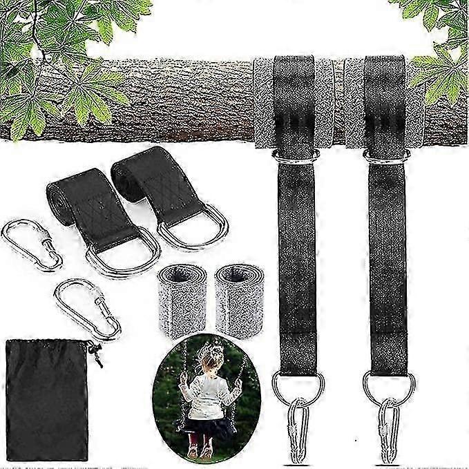 Hammock Straps,Hammock Attachment with Tree Swing Heavy Duty Hanging Swing Strap with D-Ring and Swi