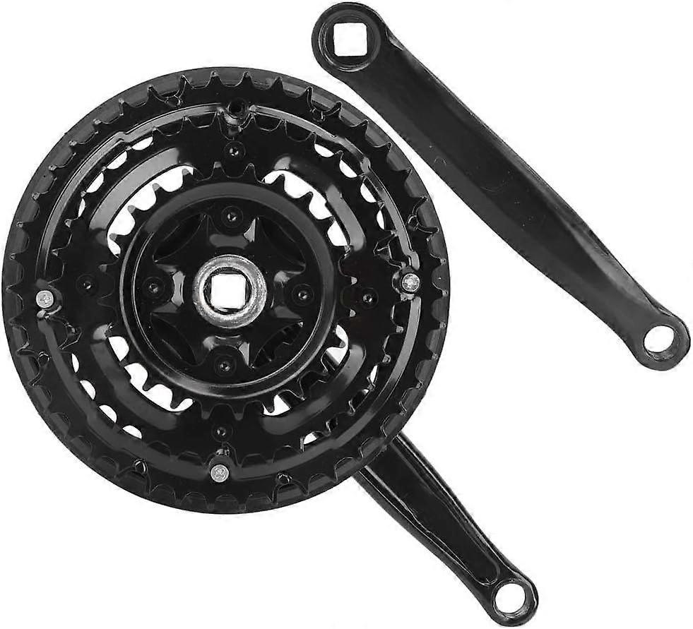 Bicycle Crank Set 3-Speed 170 mm Crank 24-34-42 Teeth MTB Compatible Pedal Crank Chainring Crankset