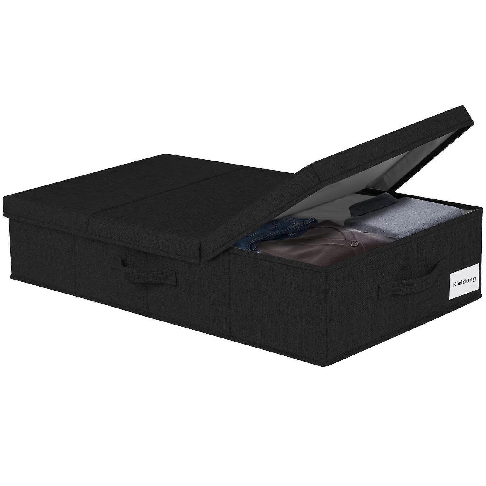 The bottom of the clothes storage box bed with a lid can be folded