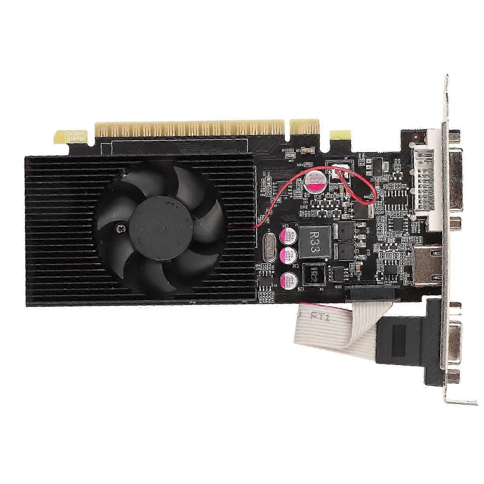 Low Profile GPU with 4GB GDDR3, 128bit, 650/5000MHz Quiet Cooling Fan for M ITX Chassis, Suitable for Certain Brands