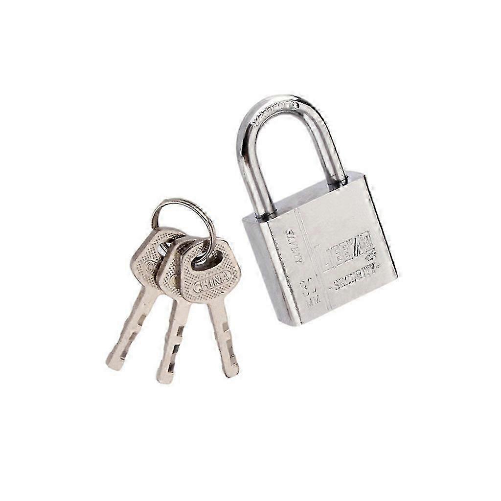 30mm Iron Padlock 3 Keys Heavy Duty Solid Lock Door Gate Box