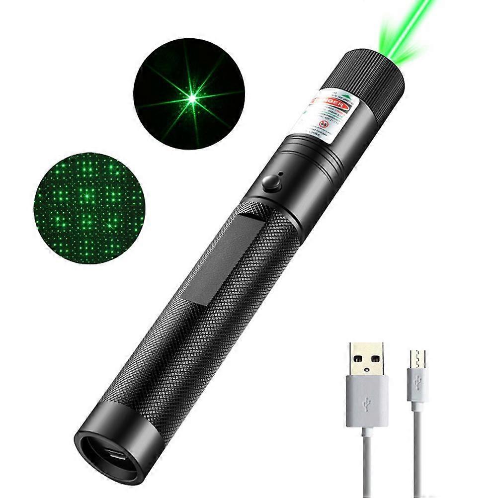 Long range green flashlight with USB charger, ideal for shooting, guiding and outdoor night work.