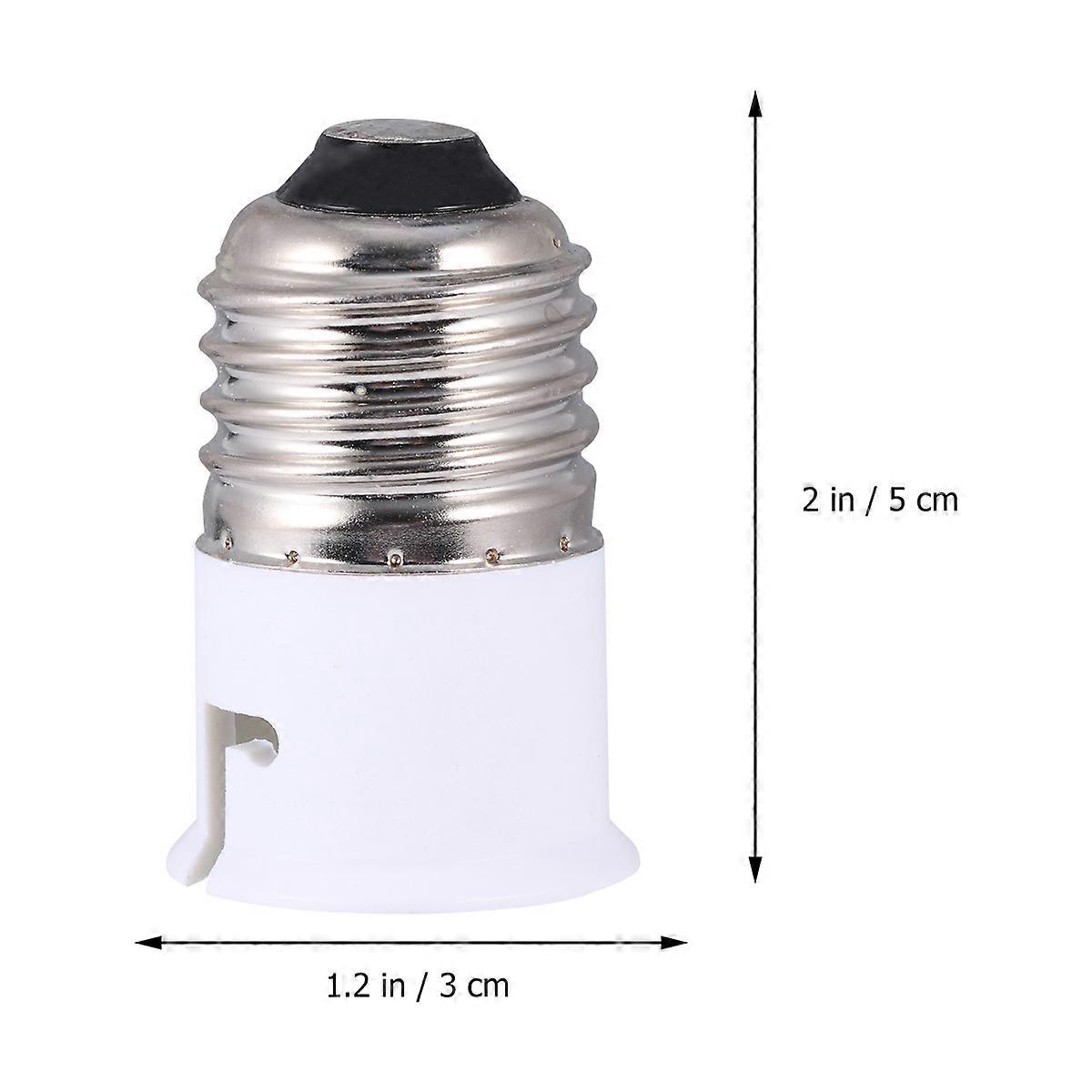 Socket Adapter E27 to Light Bulb Base Converter Cylindrical Metal 5Pcs