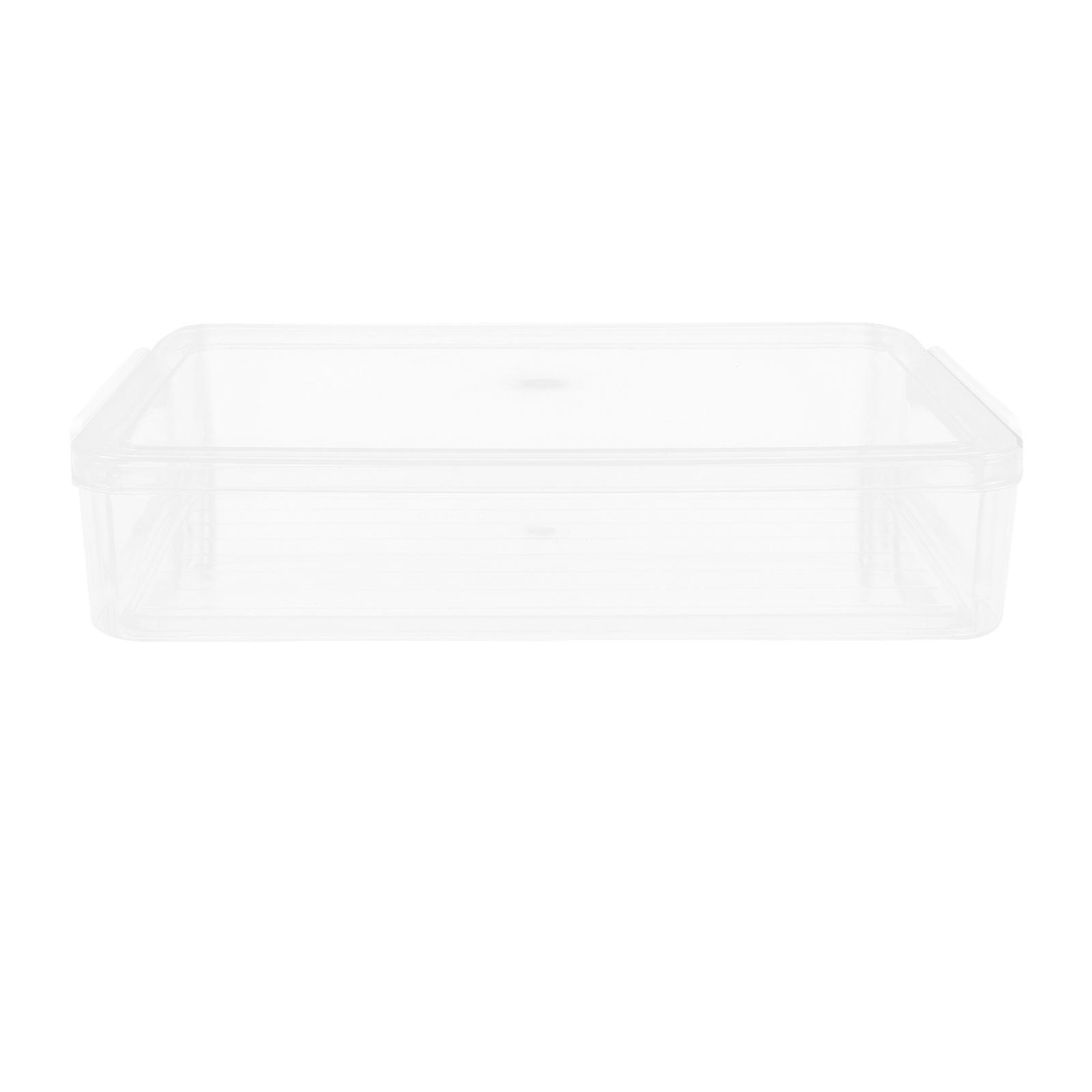 Transparent Document Organizer Holder Pet File Storage Box with Buckle Lid for Office, School, Travel & Craft Supplies Versatile File Box for