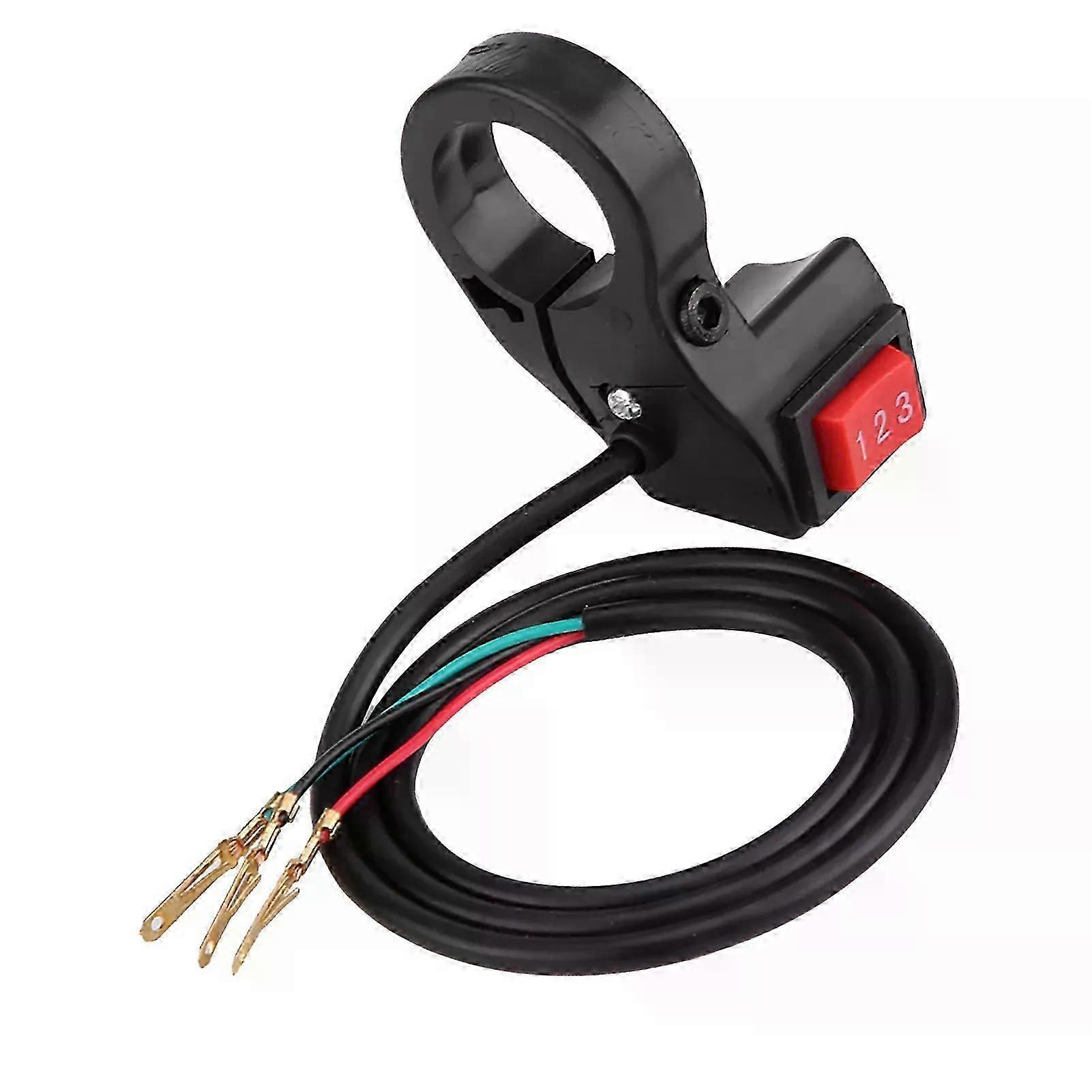1Pcs 22mm 7/8in Durable Handlebar Electric 3 Speed Module Switch Shift Suitable for  Motorcycle E Bike Scooter Switch Push Button