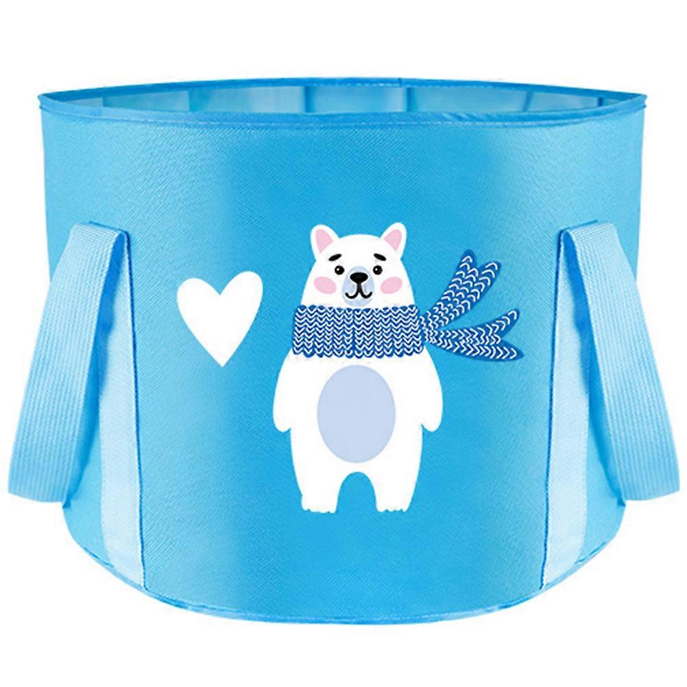 Portable Foldable Water Bucket, Collapsible Camping Basin with Handle for Outdoor Travel, Fishing, and Foot Bath, Durable and Space Saving Design for
