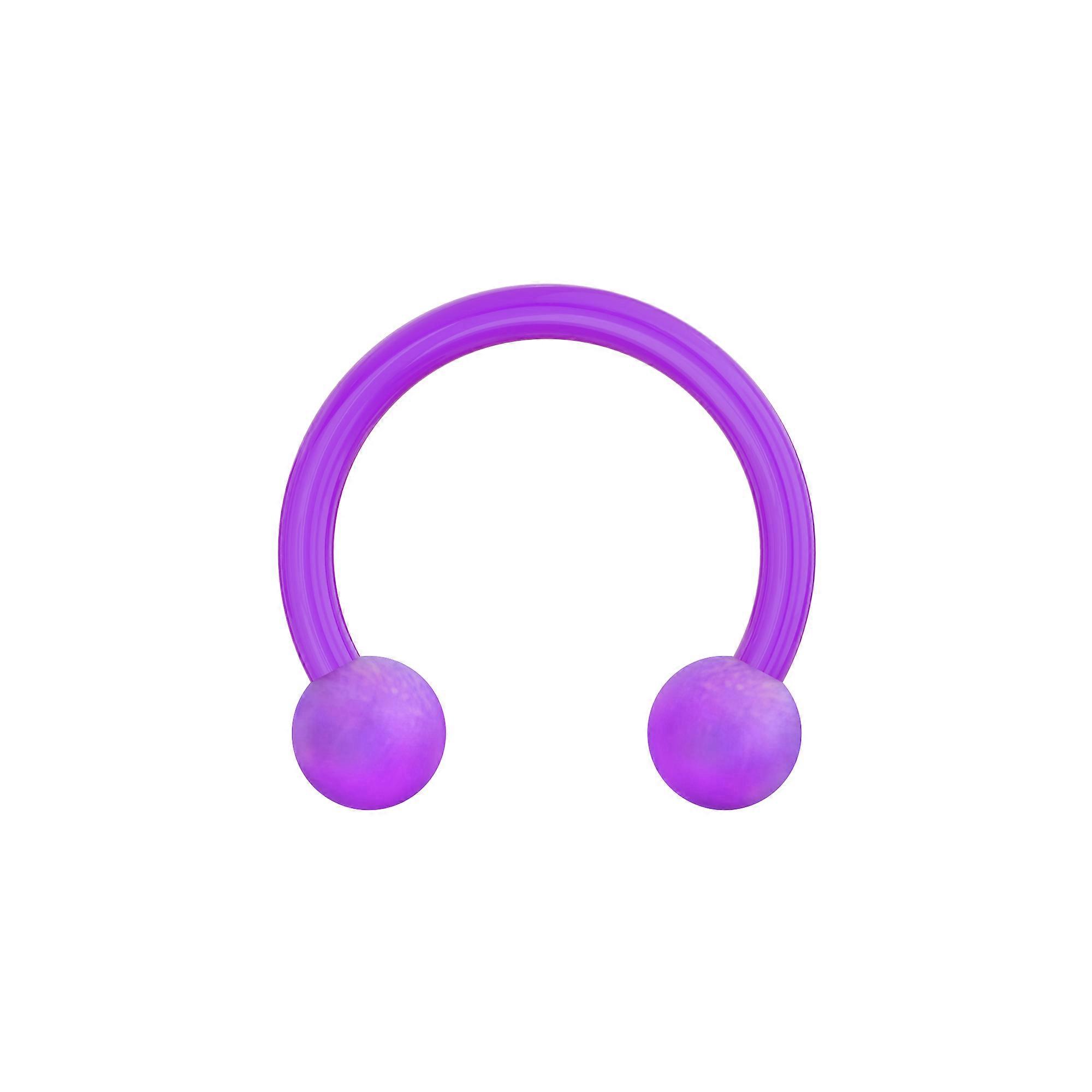 Uv Circular Barbell With Glossy Uv Balls (pack Of 10)