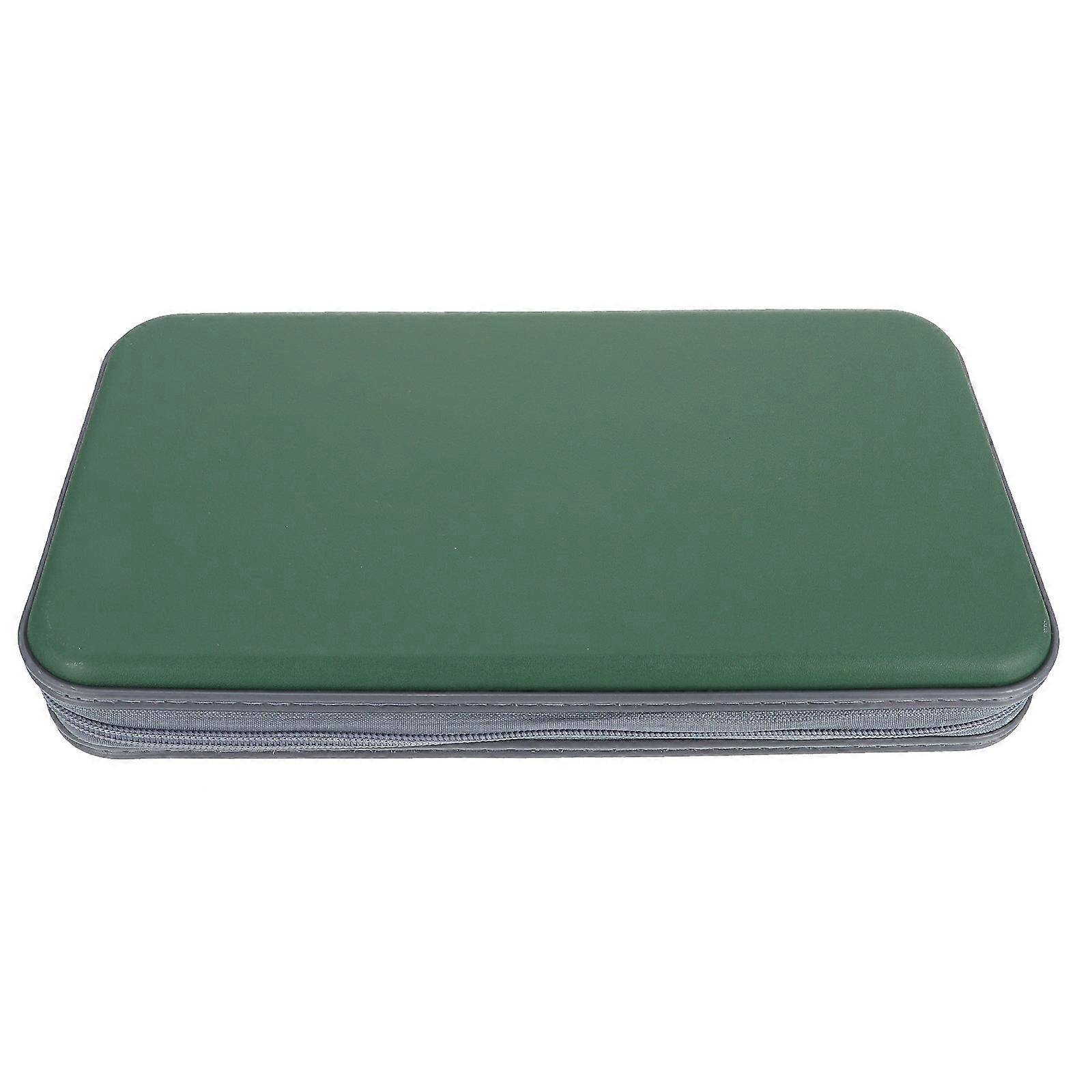 Disc Case CD Storage Anti-Pressure Hard Case Rectangular Green 28.00X16.00X4.00CM Disc Storage For Home Organization 1Pcs