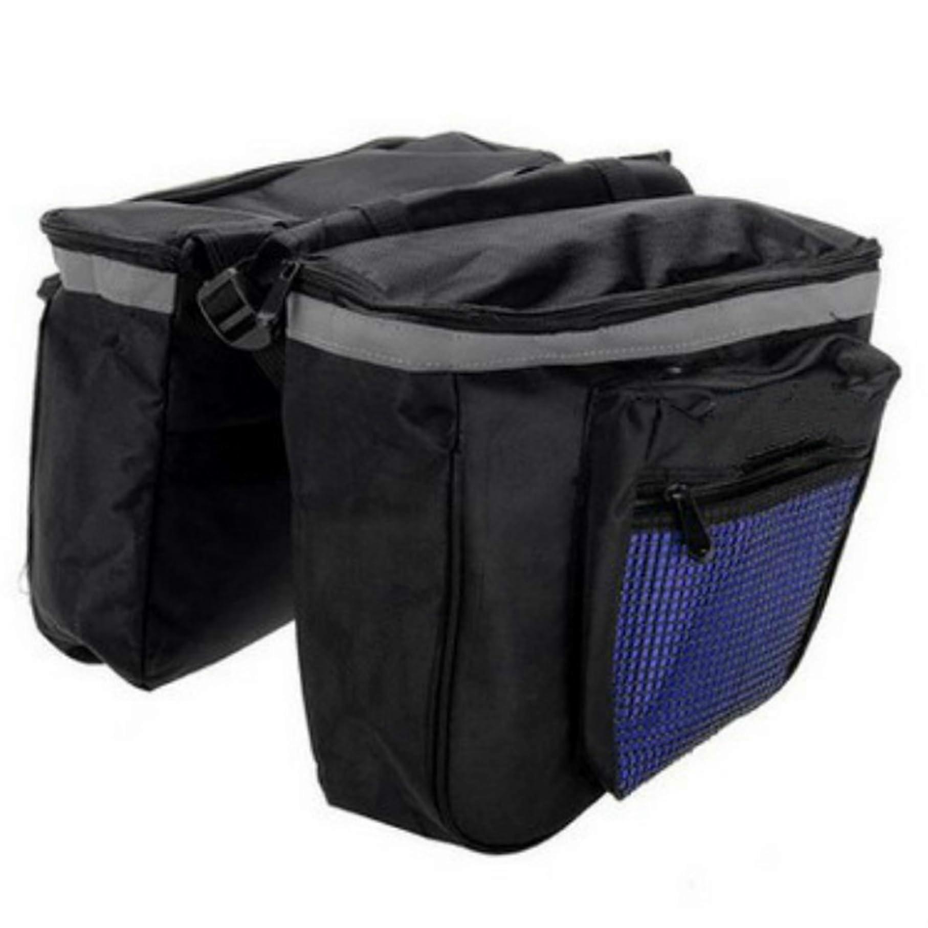 Bike saddle bag large capacity 600D fabric trunk bag multiple pockets rear rack pannier