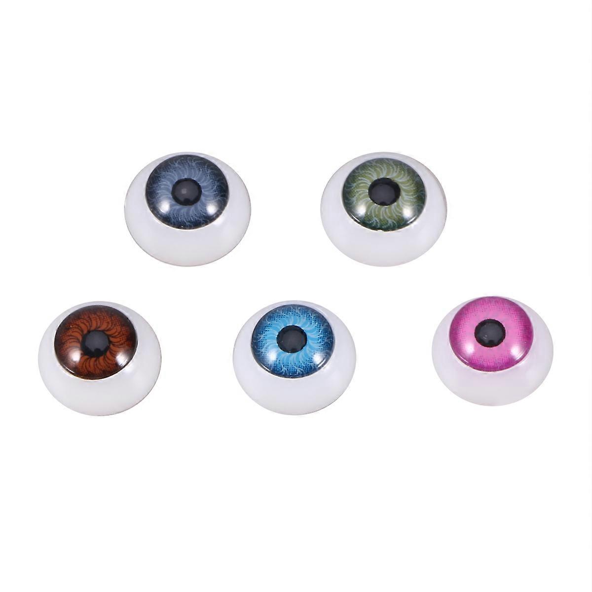 50pcs Semicircle Doll Eyes Buttons for Plush Sewing DIY Crafts Durable Replacement Eyes for Stuffed Animals Puppets Bears and Dolls