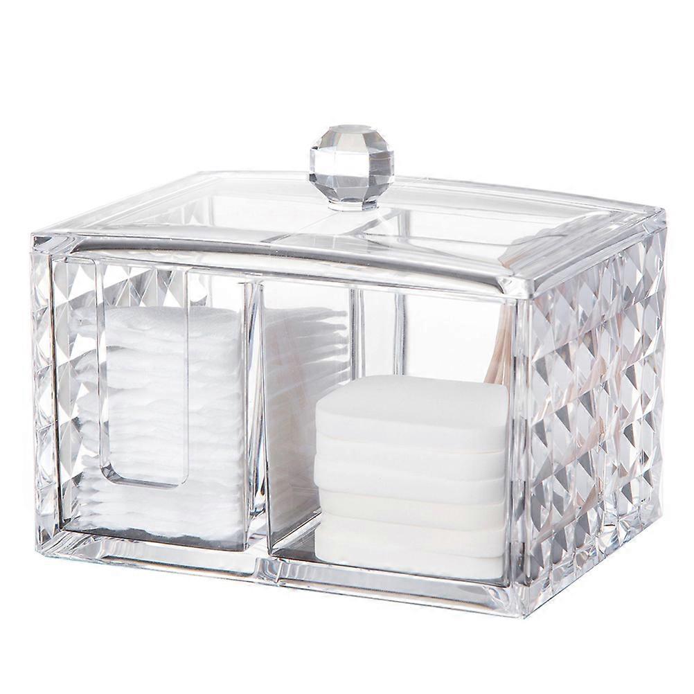 Transparent Acrylic Storage Box for Cotton Pads with Lid Organizer