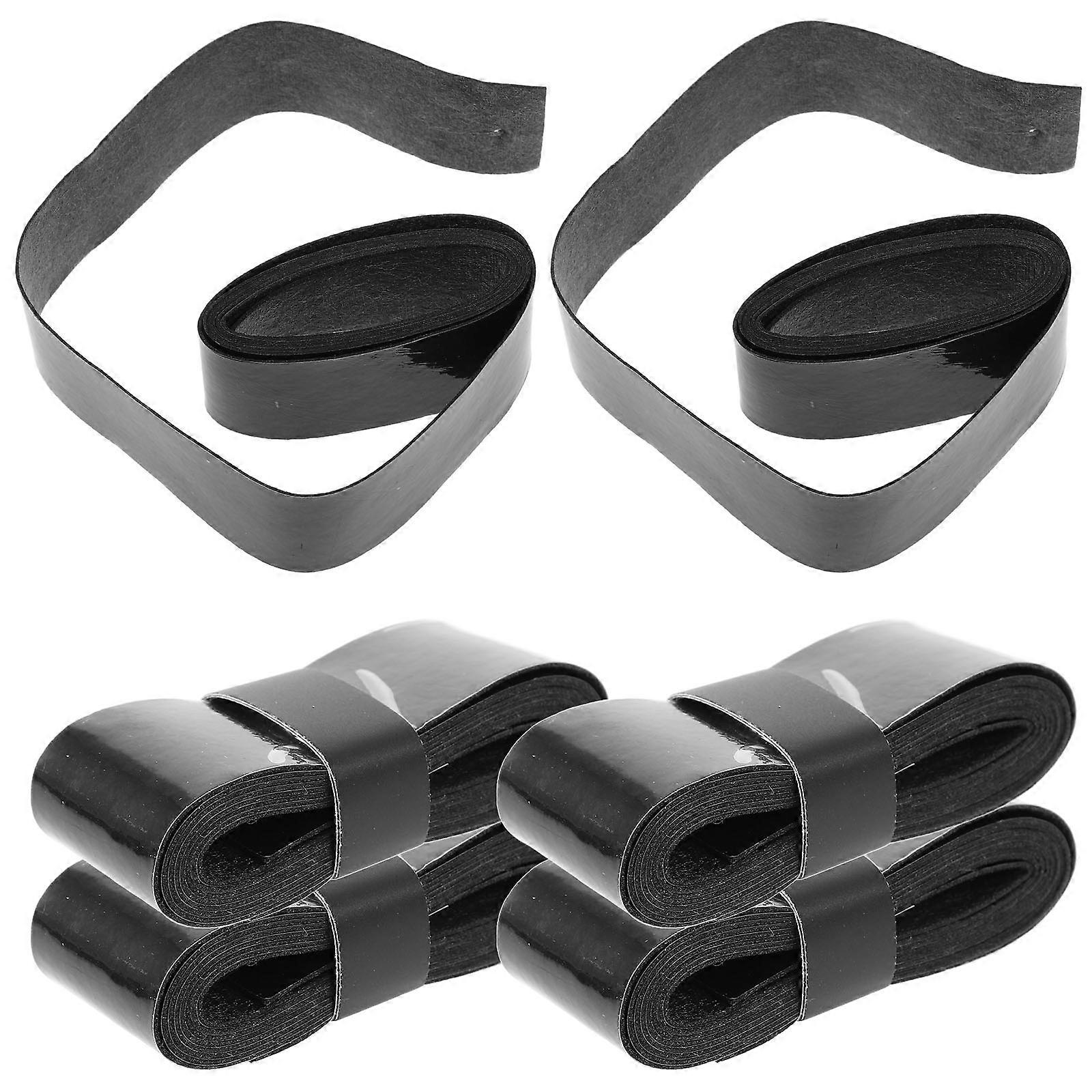 6pcs Skid Resistant Racket Sweatbands, Moisture Absorbent Grip Tapes for Tennis & Badminton, Durable PU Material for Comfort and Control