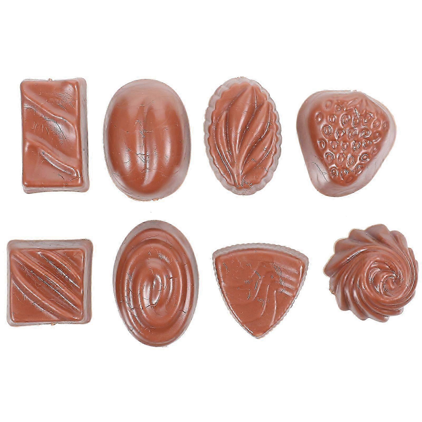 8pcs Simulated Chocolate Prop Models Fake Chocolate Artificial Food Chocolate Realistic Chocolate