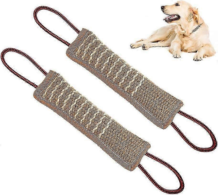 Köpekler İçin 2'li Paket Isırma Sosis Çekme Oyuncağı - Yumuşak 30 cm, İki Halkalı