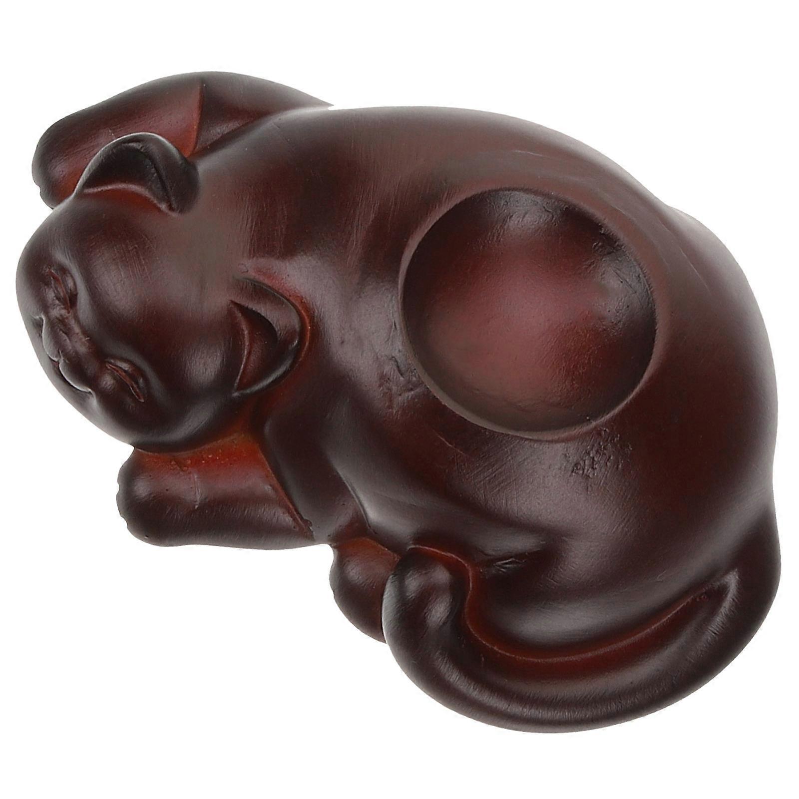 Cat Display Stand Crystal Ball Support Base Home Decoration 10.5X6.5X3.5CM Resin Cat Shape Elegant Atmosphere 1Pack