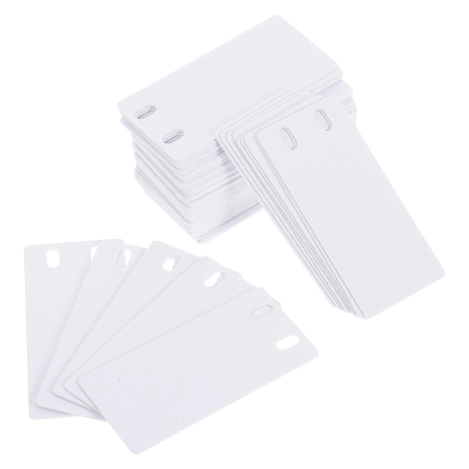 50PCS PVC Cable ID Tags, Blank Write Labels for Wire & Cord Management, Easy Identification & Telecommunications Use