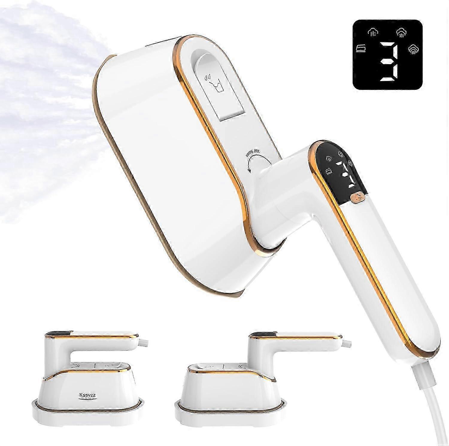 2-in-1 Travel Iron with LCD Display, Foldable 1200W Steam Iron with 4 Modes, Portable Mini Iron for Home, College, and Travel Purposes, Suit